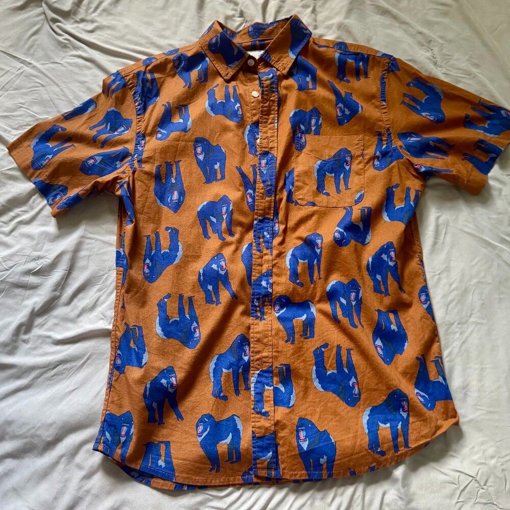 Old Navy Men's Slim Fit Built-In Flex Short-Sleeve Shirt, Size Medium